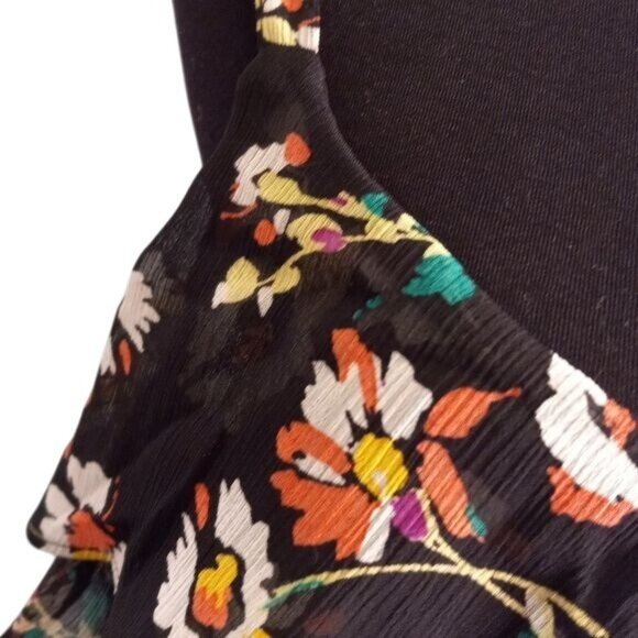 Torrid Size 2 18 20 2X Camisole Top Sheer Floral Tiered Ruffle Adjustable Straps - Picture 8 of 13